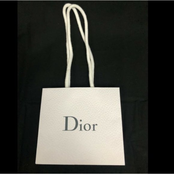 Authentic Dior Paper Shopping Bag White 5" x 5.6'" x 2" - Picture 2 of 7